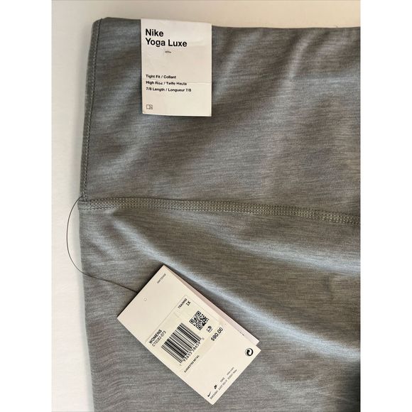 Nike Yoga Luxe CT0162 073 Women’s Sz 1X Plus Infinalon 7/8 Tights Grey $90 - Picture 6 of 9